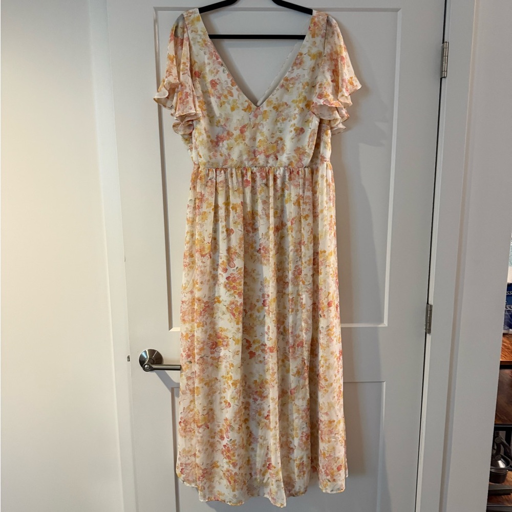 Birdy Grey Hannah Empire Dress Chiffon Pressed Floral